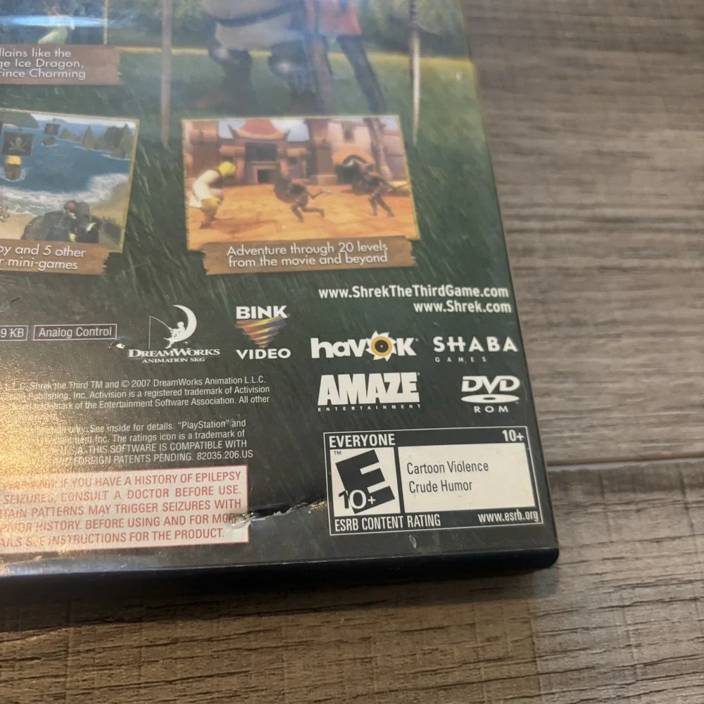 Shrek The Third PlayStation 2 With Movie Ticket Tested CIB